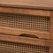 Baxton Studio Melora Mid-Century Modern Walnut Brown Finished Wood and Rattan Twin Size 5-Piece Bedroom Set 241-11178-11179-11298-11298-11299-11300-ZORO - alternate 6